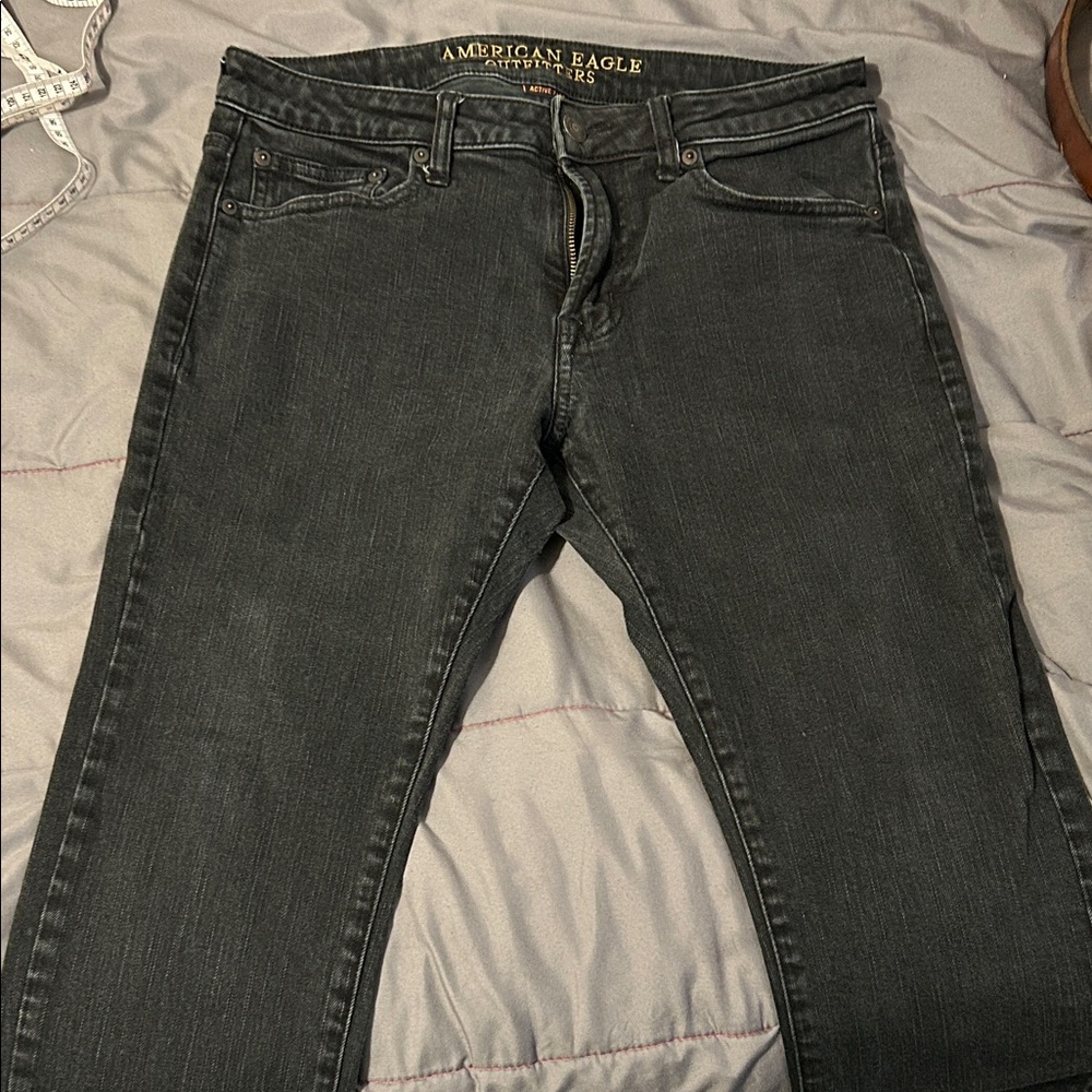 American Eagle Outfitters Dark Gray Active Flex Jeans